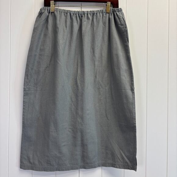 Handmade Womens Trad Wife Homestead Floral Embroidered Skirt Size L Farmgirl - Picture 2 of 6